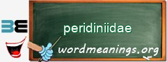 WordMeaning blackboard for peridiniidae